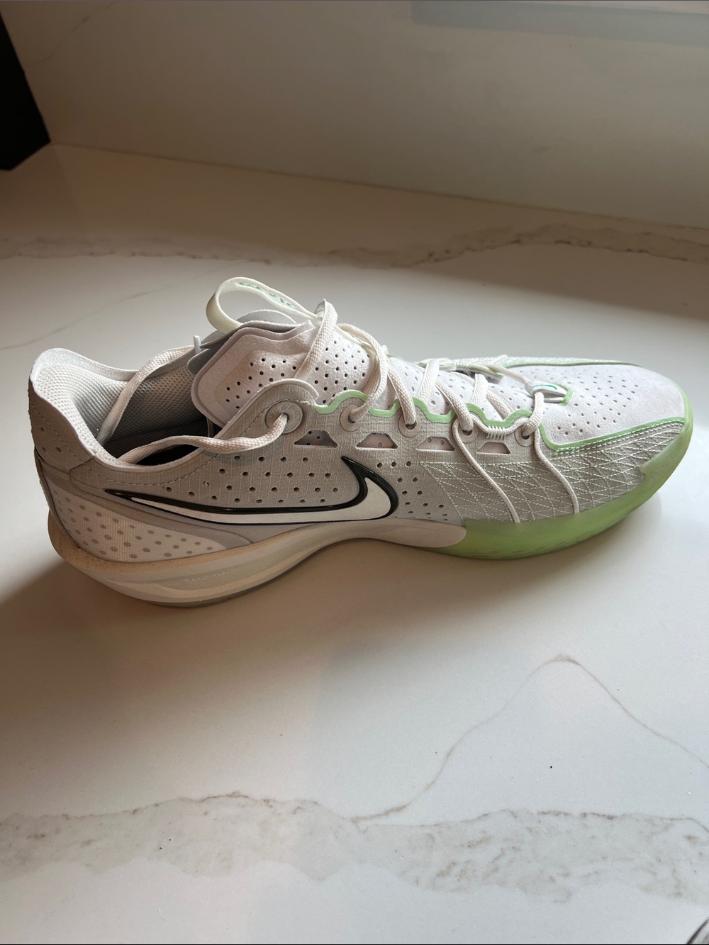 Nike G.T. Cut 3 Basketball Shoes (Light Bone/Vapor Green/Cargo Khaki/Sail) - Picture 6 of 8